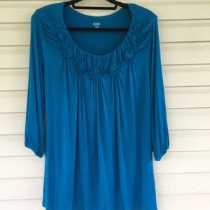 a.n.a. Top with Rosette detail.